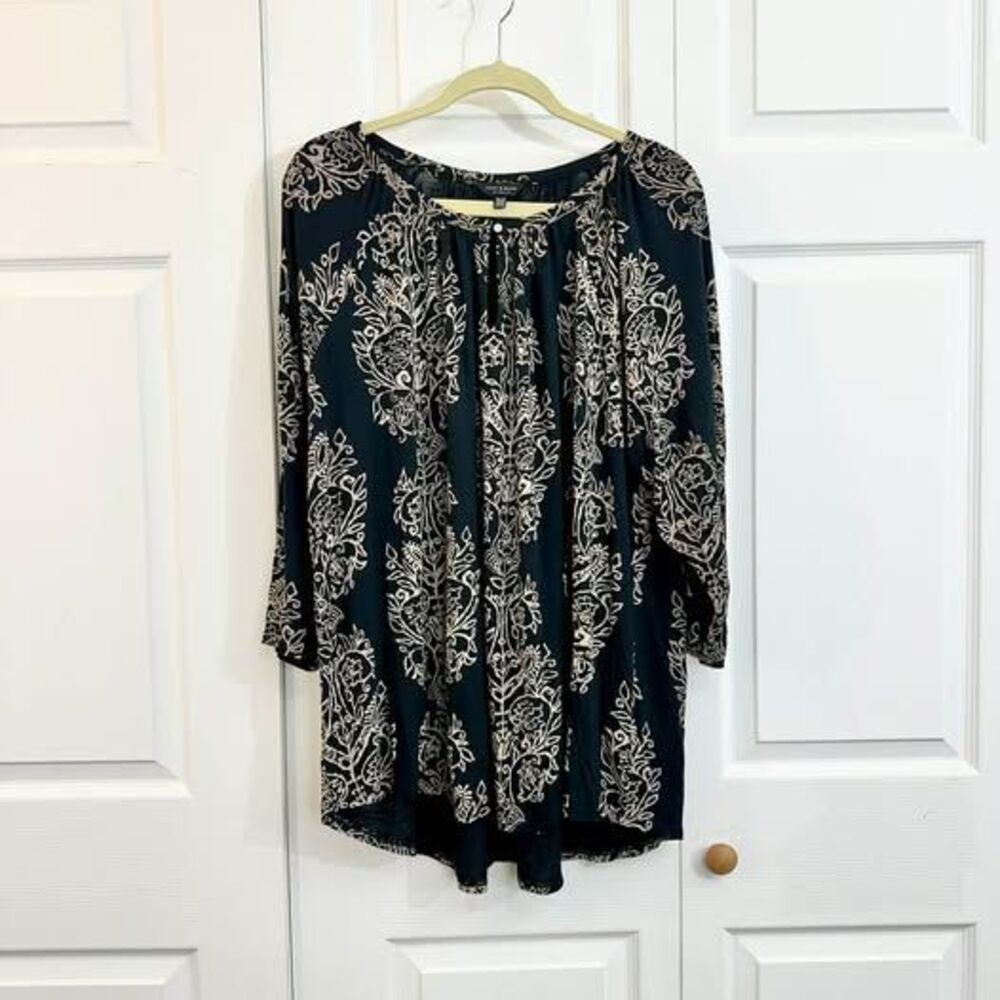 Lucky Brand Floral Print Blouse Size 3X